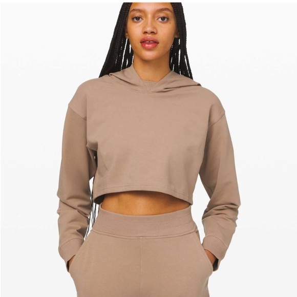 Lululemon Athletica All Yours Cropped Hoodie in soft sand - Picture 1 of 5